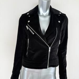 Rag&bone women velvet moto jacket size XS Retail 390$